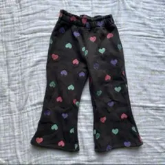 裏起毛　ハート刺繍パンツ　100 micorrid しまむら