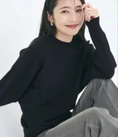 coca ボトルネックドルマンニット セット 黒 ベージュ