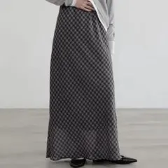 ローリーズファーム シアーチェックフレアスカート