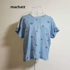 machatt　異素材　花柄　刺繍　半袖　カットソーのサムネイル