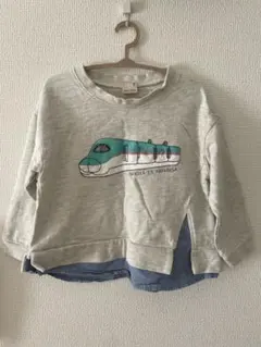 petit main 新幹線 はやぶさ トレーナー 100 男の子 電車 キッズ