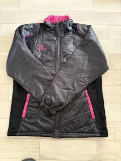 Mizuno レディース ジャケット M 黒/ピンクのサムネイル