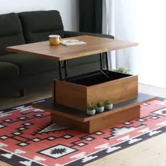 ニトリ　昇降　センターテーブル(TM06 90 LBR)