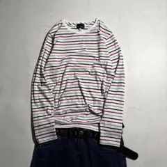 00s archive multi border l/s tee シティボーイ