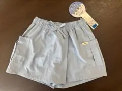 女の子　水陸両用パンツ　スカパン　キュロット　水色　ライトブルー　130