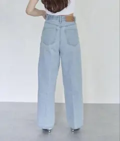 Thevon 【Yuna企画】ハイウエストストレートデニムパンツ　sサイズ