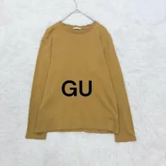 ジーユー GU ソフトコットンクルーネックT 長袖 XS からし色 シンプル♪のサムネイル