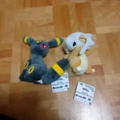 ほぺぴた ぬいぐるみ ブラッキー、カラカラの2種