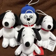 ラウンドワン限定SNOOPY マスコットみんなといっしょスヌーピー 2体セット