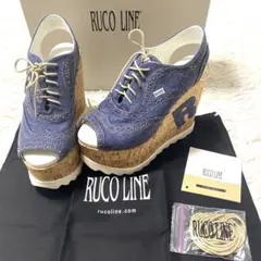 未使用品　RUCO LINE デニム生地　サンダル　37のサムネイル