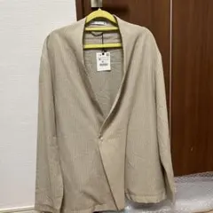 ZARA ノーカラージャケット Mサイズ ベージュ