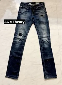◇Theory◇メンズ ストレートデニム ダメージ加工 インディゴ 1400E 