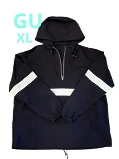 【美品】GUメンズ・ナイロンジャケット　ネイビー