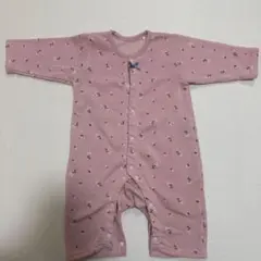 【西松屋】花柄　長袖前開きロンパース　60〜70