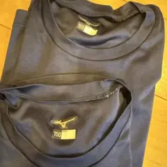 野球　ミズノ　アンダーシャツ　ネイビー　150 2枚