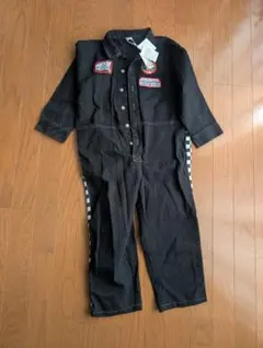 しまむら　ミッキー オーバーオール ブラック 120cm