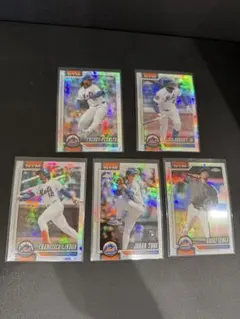 ニューヨーク・メッツ Topps Chrome ロゴフラクター　5枚セット