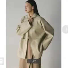 今期 2026 スタイルミキサー フェイクレザージャケット　アイボリー 美品