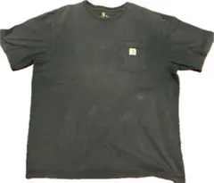 Carhartt ポケットTシャツ ブラック フェード 半袖 XL 古着