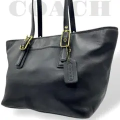 美品　A4収納　オールドコーチ　トートバッグ　9847 グラブタンレザー　黒