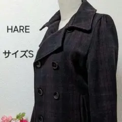 HARE　ピーコート　チェック柄　コート