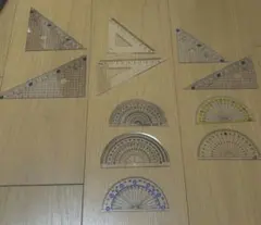 三角定規と分度器セット