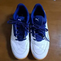Puma フットサルシューズ ホワイト/ネイビー22.5