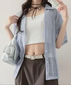 MONO-MART ブラウス スキッパーレースシアーシャツのサムネイル
