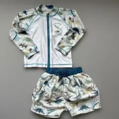 恐竜柄 ラッシュガード パンツ 水着セット 80cm