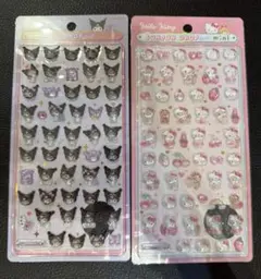 ボンボンドロップシール　サンリオミニ　クロミ　ハローキティ　ピンク