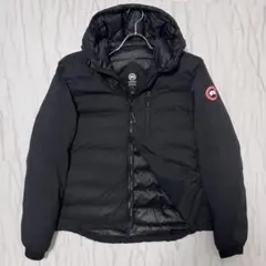 XL相当✨ カナダグース ロッジ フーディ ライトダウンジャケット 黒 フード