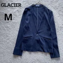 グラシア　GLACIER スタンドカラージャケット M ネイビー　フォーマル