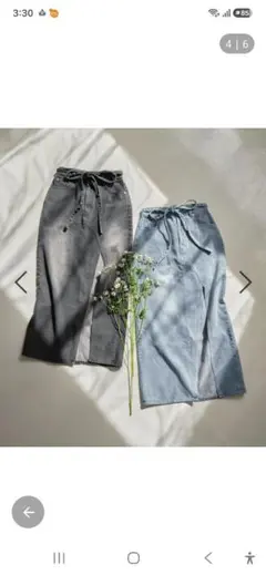 フロントスリット デニムロングスカートのサムネイル