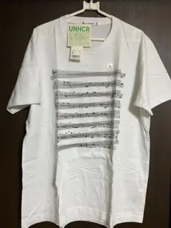 新品未使用Tシャツ・UNHCR 楽譜デザイン XL
