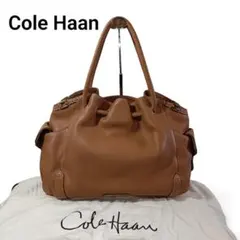 美品 COLE HAAN ガブリエラ ウィーブ 本革トートバッグ 牛革 ブラウン