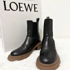 LOEWE レザーサイドゴアブーツ チェルシーブーツ - メルカリ