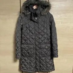 HUSHHUSH ハシュアッシュ　ダークブラウン キルティングロングジャケット