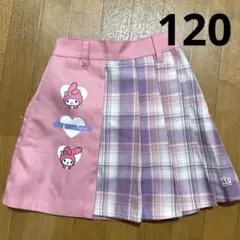 マイメロディ プリーツスカート ピンク チェック