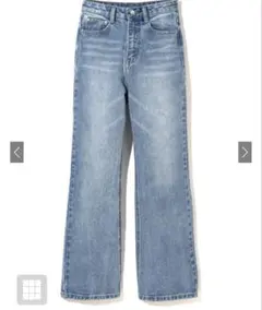 【GRL グレイル】ワイドセミフレアデニムパンツ cu136 Sサイズ