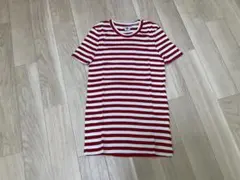 PETIT BATEAU ボーダー 半袖 Tシャツ 赤白のサムネイル