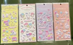 【正規品】　4枚セット　Sanrio サンリオ　ぷっくりシール　マシュマロシール