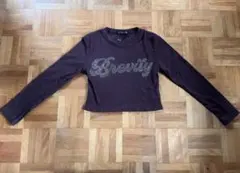 Brevity 長袖クロップドTシャツ ダブラウン