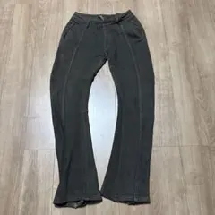 DEVOA デヴォア 立体裁断 ツイスト スリムパンツ グレー サイズ2