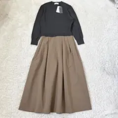極美品 CARA O CRUZ ドッキングワンピース 現行品 11号 レリアン
