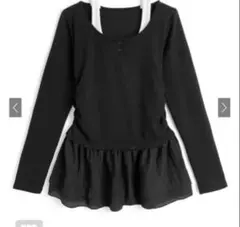 長袖黒 トップス GRL 韓国 ファッション