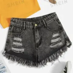 SHEIN ボトムス ショートパンツ デニム ダメージ加工 未使用