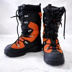 極美品 WINTER FIELD スノーブーツ スパイク 24cm 黒 橙