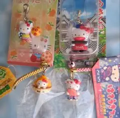 キティ　ご当地限定　根付けストラップ　マスコットチャーム　山形　福島　熊本　明石
