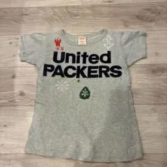 デニムダンガリーTシャツ 130cm グレー