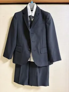 120cm ストライプスーツ ネクタイ付き